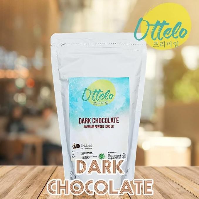 

baru bubuk minuman dark chocolate ottelo 1kg - serbuk cokelat hitam premium halal