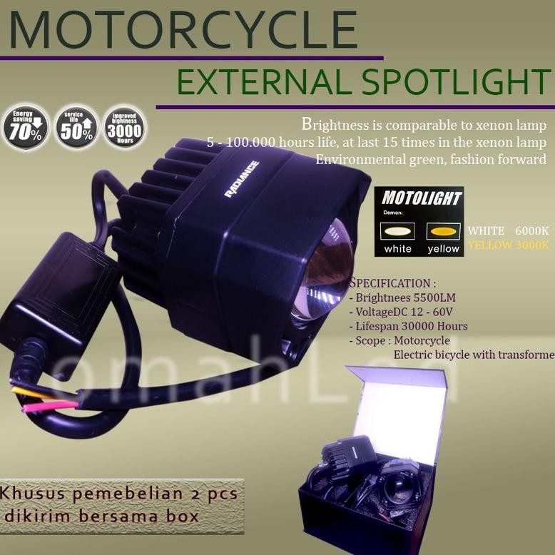 1pcs Lampu Led Sorot Proji BiLed Matrix Foglamp 45W 2 Warna