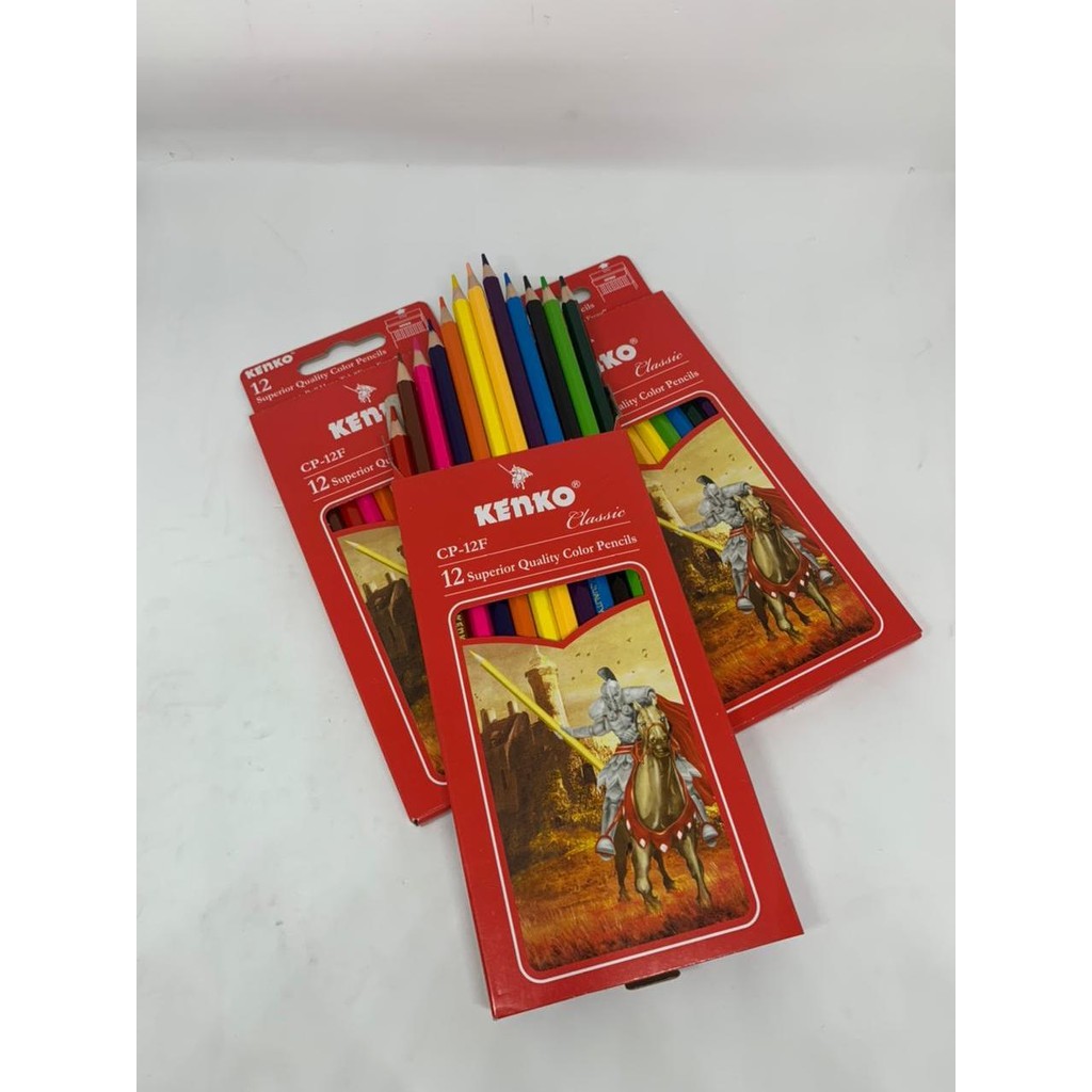 

Pensil 12 Warna Panjang Kenko / Color Pencil CP-12F Full Paper Box Classic / Coloring Set