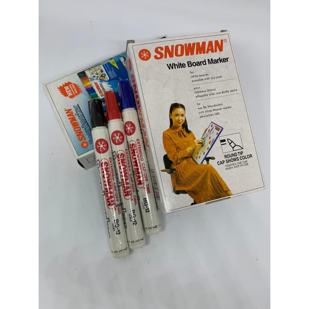 

Spidol Whiteboard Snowman BG 12 /pcs