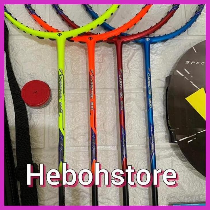(OLAHRAGA) RAKET BADMINTON CARLTON CARBOTEC 1000/1100/1200/1300+TAS+GRIP ORIGINAL SIAP KIRIM