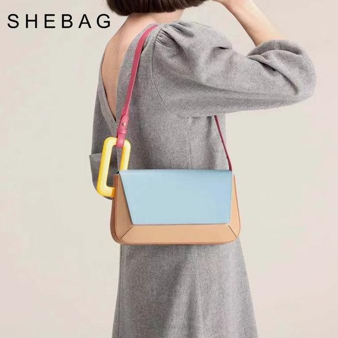 

Baru Tas Sling Bag Wanita Kekinian Shebag - Clipper Bag Kulit Geometris Waterproof High Quality