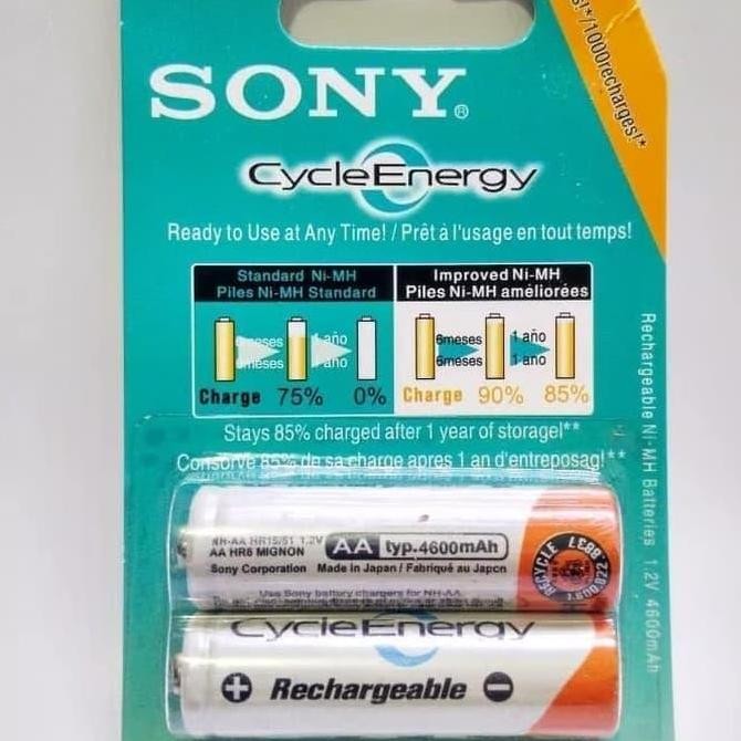 SALE BATERAI CHARGER SONY AA 4600MAH RECHARGEABLE BATTERY CAS