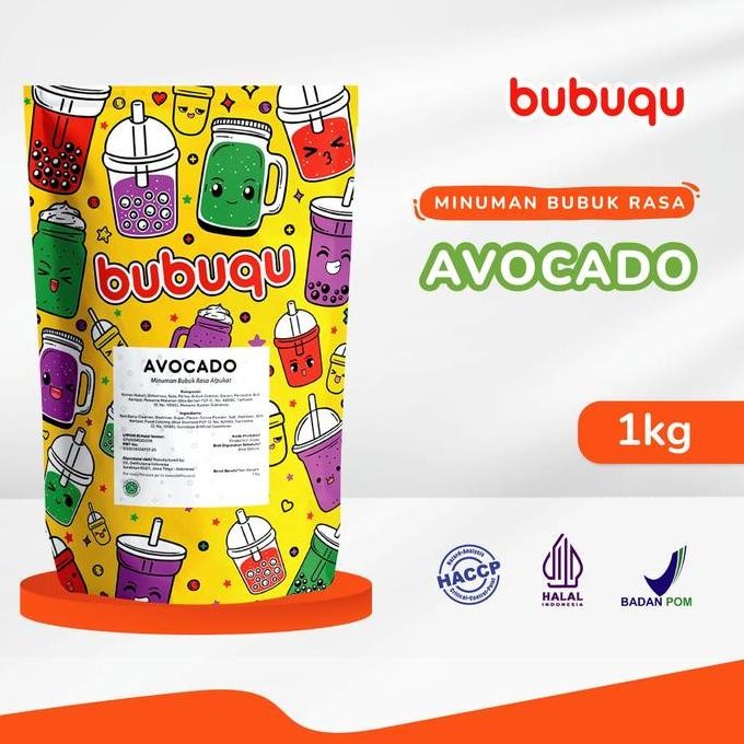 

baru bubuk minuman avocado milk 1kg - bubuqu powder rasa alpukat susu