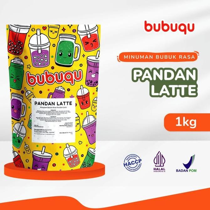 

baru bubuk minuman pandan latte 1kg - bubuqu powder pandan susu premium