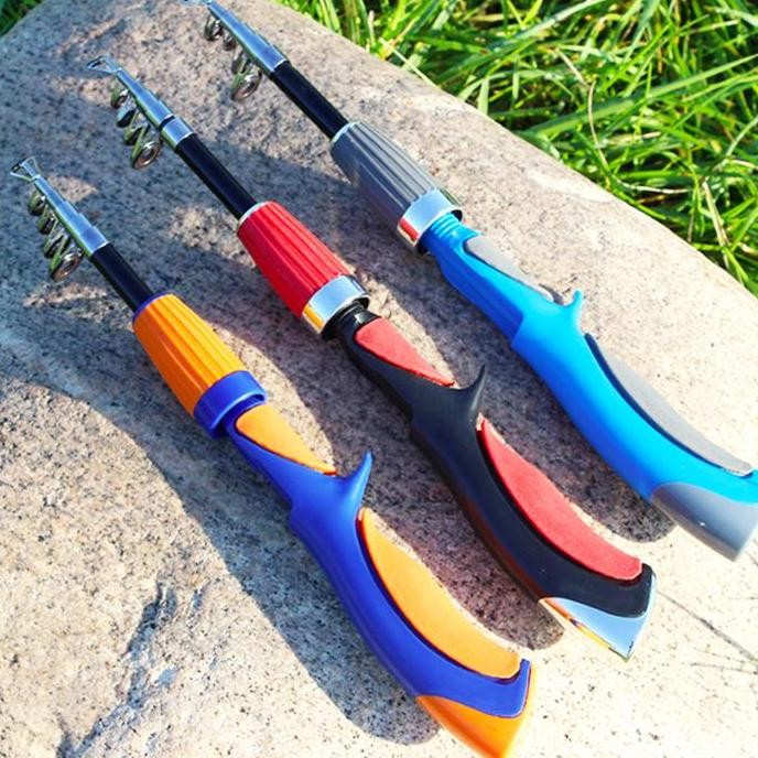 Joran Antena Bc Baitcasting Ruas Pendek Telescopic 1,2 Meter Dan 1,6 M