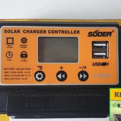 LANGSUNG GAS. SOLAR CHARGE CONTROLLER SCC 30 A 30A SUOER LITHIUM