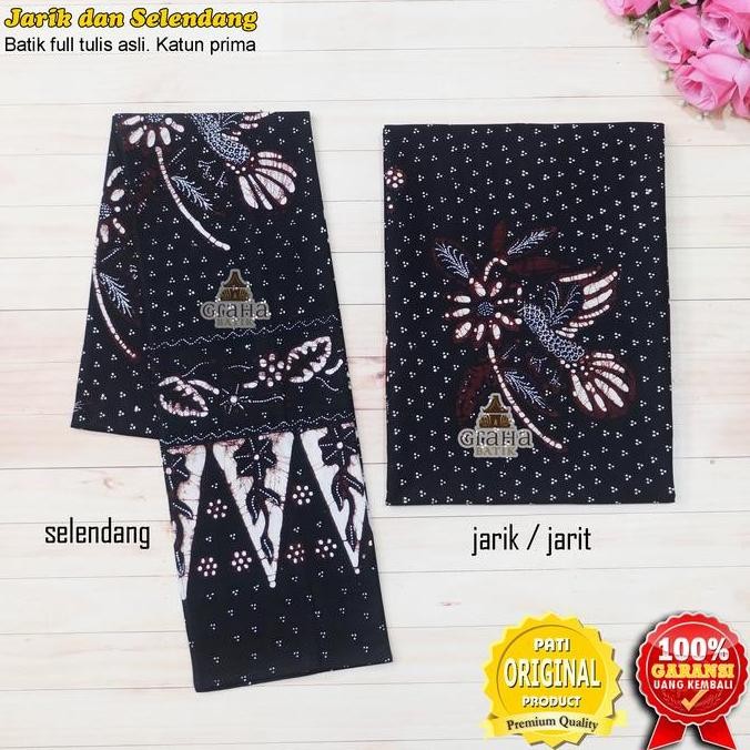 Jarik Jarit Selendang Kain Batik Tulis Bakaran Pati Irengan Burung *