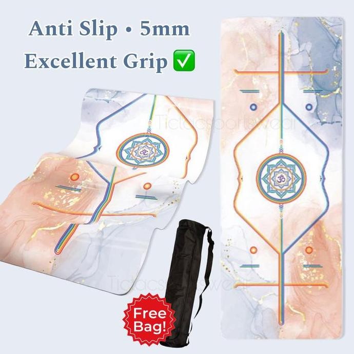 YOGA MAT PU PREMIUM (FREE BAG) / MATRAS YOGA PU ANTI SLIP