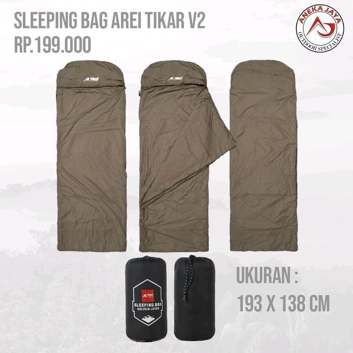 Sleeping Bag Arei Halusin Layer Kantong Tidur Camping Original Dan Terpercaya