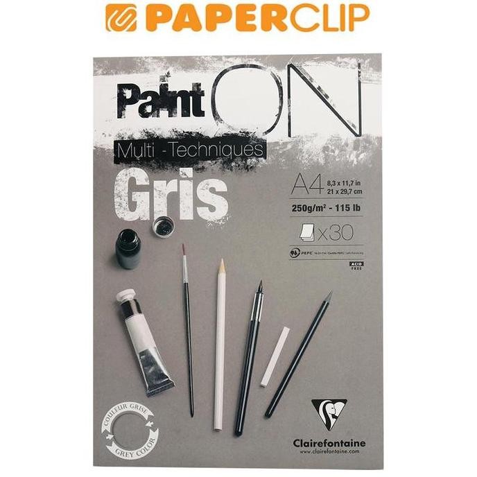 

SKETCHBOOK A4 CLAIREFONTAINE PAINT ON GREY 975809C