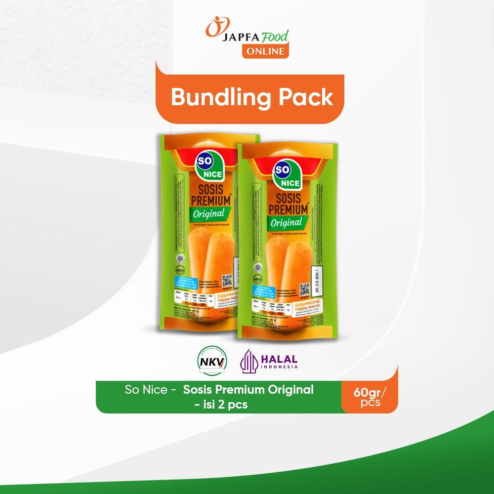 

So Nice Sosis Premium Original 60gr - Isi 2 pcs