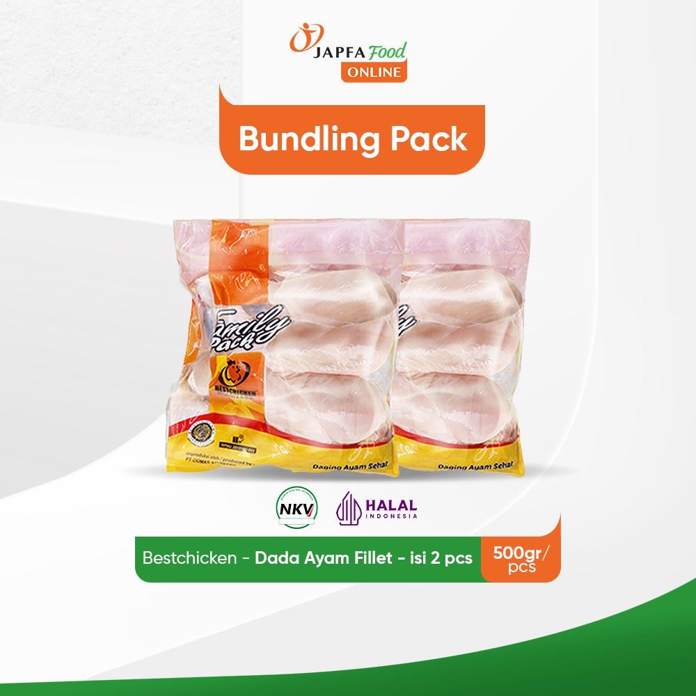 

Bestchicken Bundling Hemat Daging Fillet Dada Ayam 500 gr - Isi 2 pack