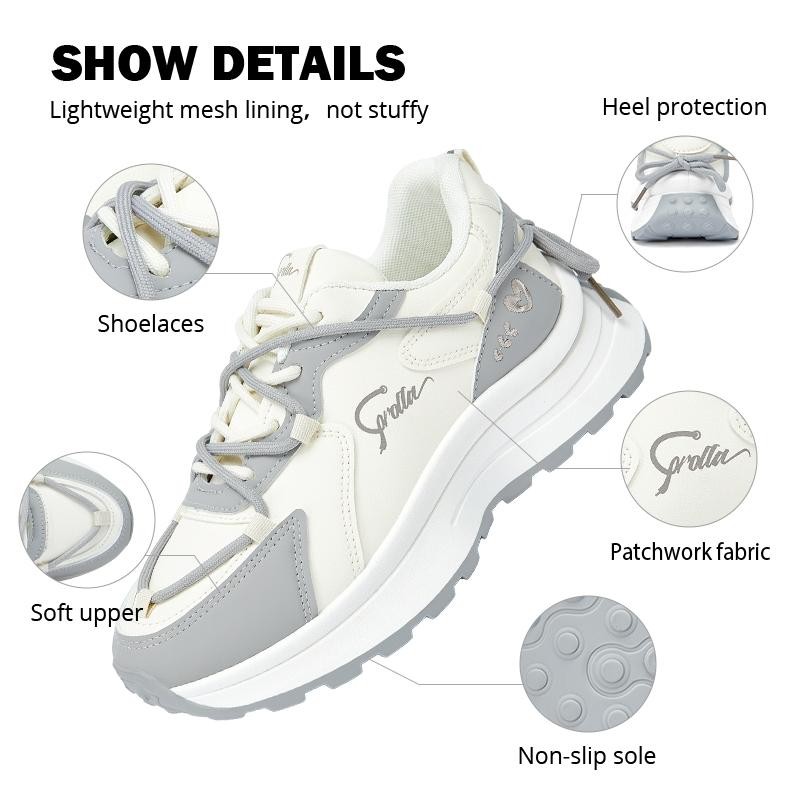 COROLLA Haze Sepatu wanita abu-abu casual platform tinggi sneakers sekolah COX3323402