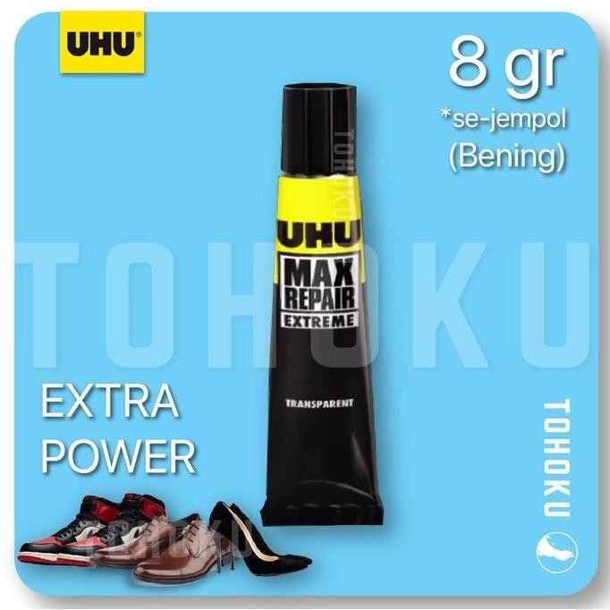 Produk Baru Lem UHU Repair Max Super Kuat Untuk Sepatu Keramik Plastik Besi