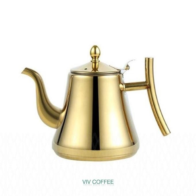 Teko Kopi Teh Stainless Steel Gold