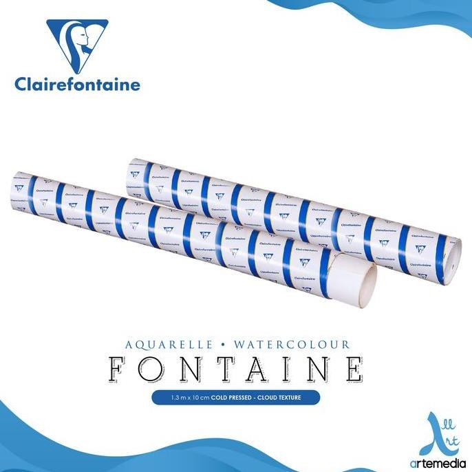 

TERMURAH - Kertas Cat Air Clairefontaine Fontaine 1,3x10m Watercolor Paper Roll