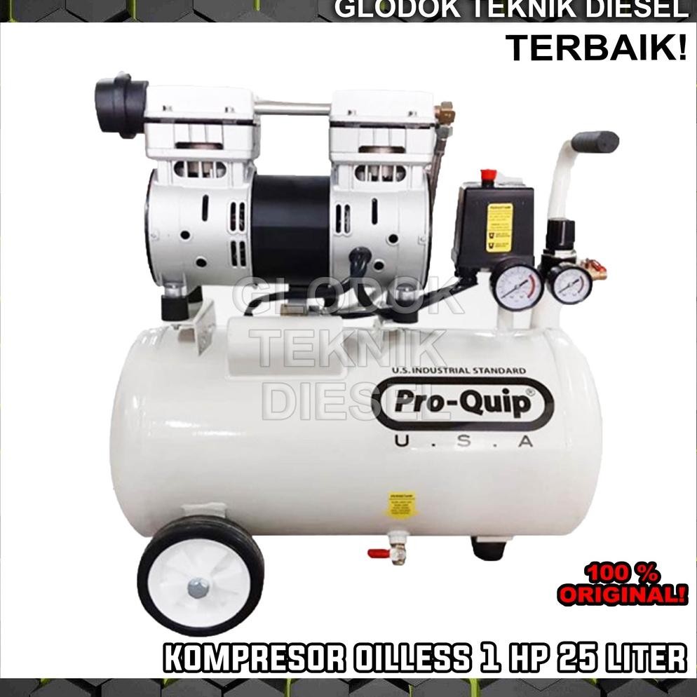Proquip Mesin Kompresor Oilless Tanpa Oli 1 HP 25 Liter QOS25 QOS 25