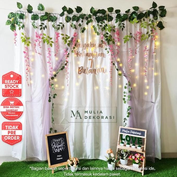 Dekorasi Backdrop Syukuran Tasyakuran 4 7 Bulanan PhotoBooth Paket DD