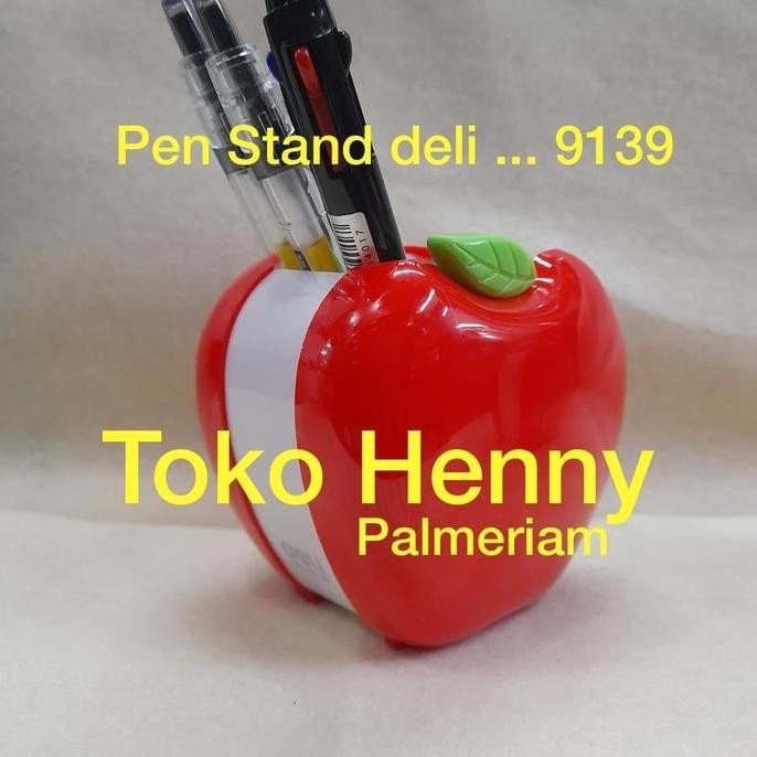 

New TEMPAT PENSIL MEJA / PEN STAND ... MERAH ... deli .. type 9139
