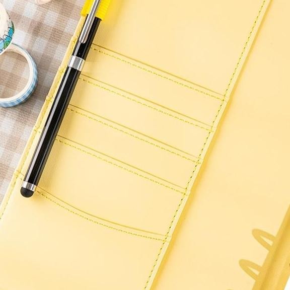 

New Binder A5 kulit sintetis 6 ring binder keuangan tabungan warna macaron pengunci magnet