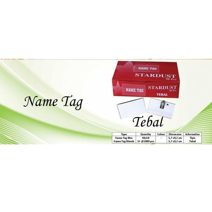 

New SOS Name Tag STARDUST / Tempat Nama Peniti (50 pcs)