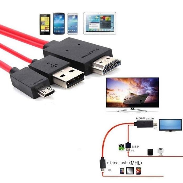 MHL Micro USB to HDMI TV Game Cable Adapter HDTV for Samsung Galaxy S5 murah