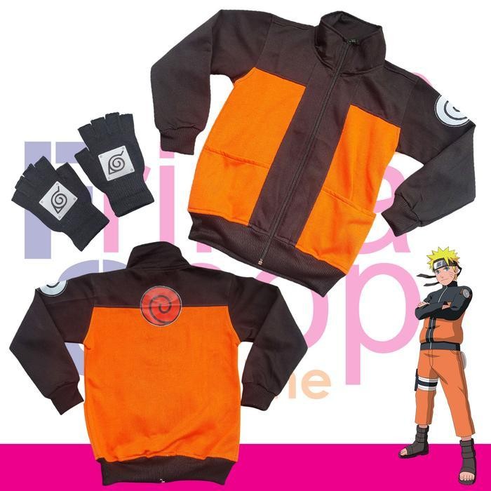 Ac Naruto Shippuden Mlbb Paket Kostum Anak Jaket Sarung Tangan Headband
