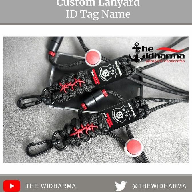 

New Lanyard Custom ID Tag Name Militer, Polisi, TNI, Komunitas Club Grafir