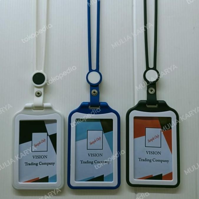 

New Set TALI ID Rubber Plus Card Holder Transparan 2 Side Elegan / pcs