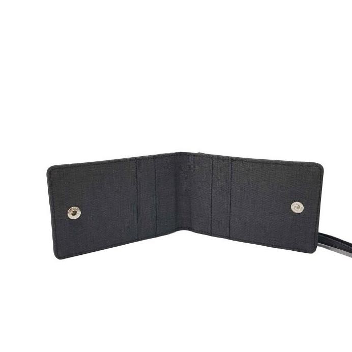 

New Lanyard ID Card Holder Name Tag Dua Sisi Kain Kanvas Tebal Hitam