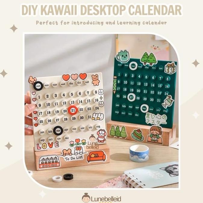 

New DIY Kawaii Desktop Calendar / Kalender Meja Belajar
