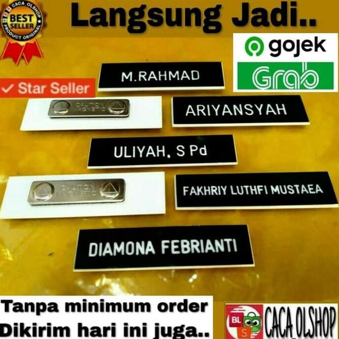

New Papan nama gravo name tag magnet