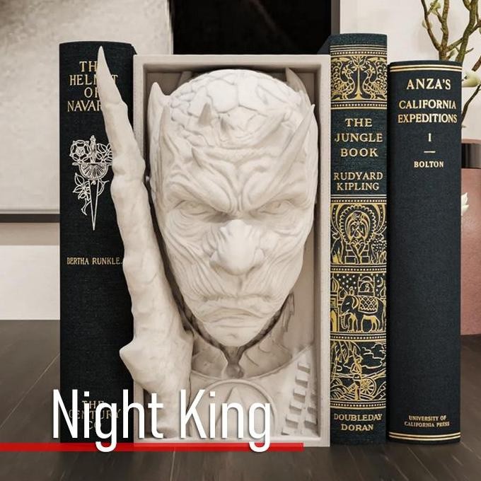 

New Book Nook 3D CREATURES Pembatas Buku Bookend Gift Kado Pajangan Bookshelf End Shelf DIY Insert Last of Us Clicker GoT Night King