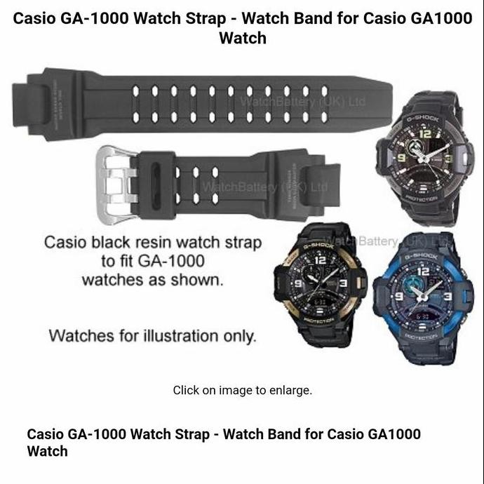 Baru STRAP G-SHOCK GA-1000-1B GA-1000-2B GA-1000-9G GA 1000 Casio Original