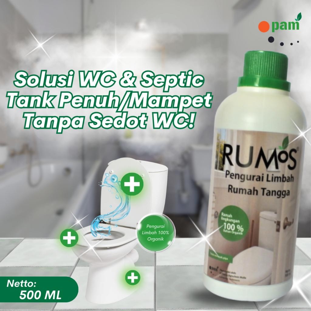Anti Sumbat Wc, Pengurai Limbah Cairan, Anti Mampet,Pembersih Wc, Pengurai Tinja-Rumos