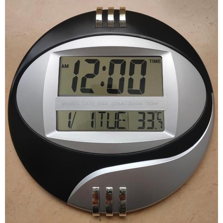 JAM DINDING DIGITAL ESA 806 T - JAM DIGITAL BULAT - FITUR LENGKAP