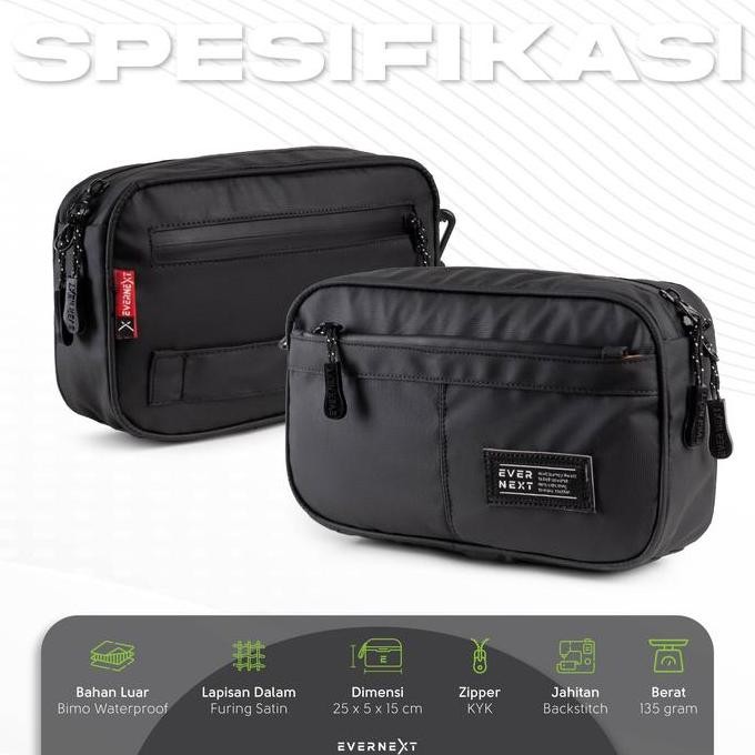 Evernext - Clutch Bag Pria Wanita Waterproof Tas Tangan Pria Hand Bag Lucas Pria
