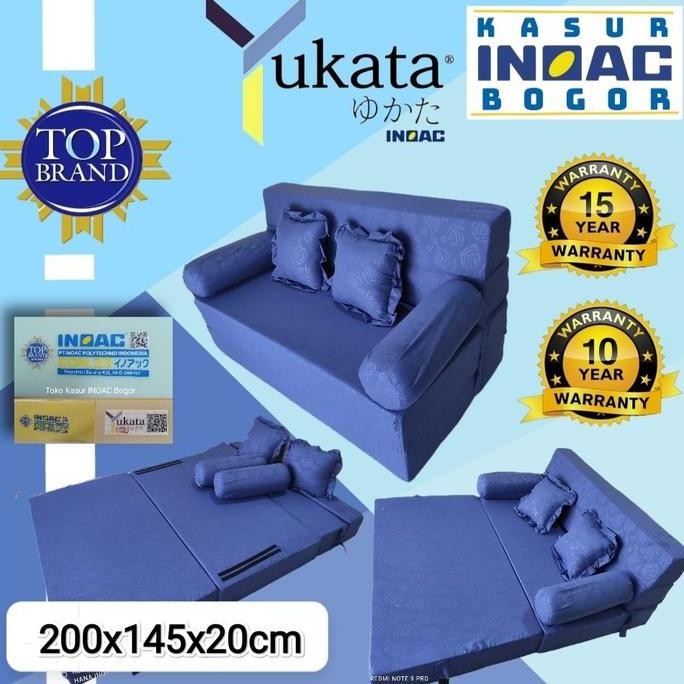 Inoac Sofabed 3in1 no3 uk 145x200x20 Garansi Kempes 10tahun