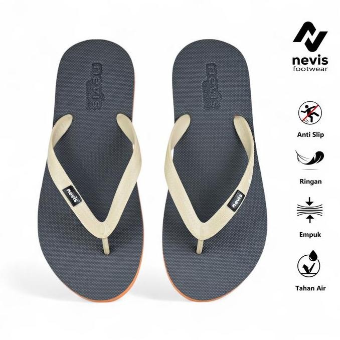 NEVIS Sandal Japit Pria Wanita Jumbo Big Size 39-46 Comfort Original Sendal Jepit Karet Premium
