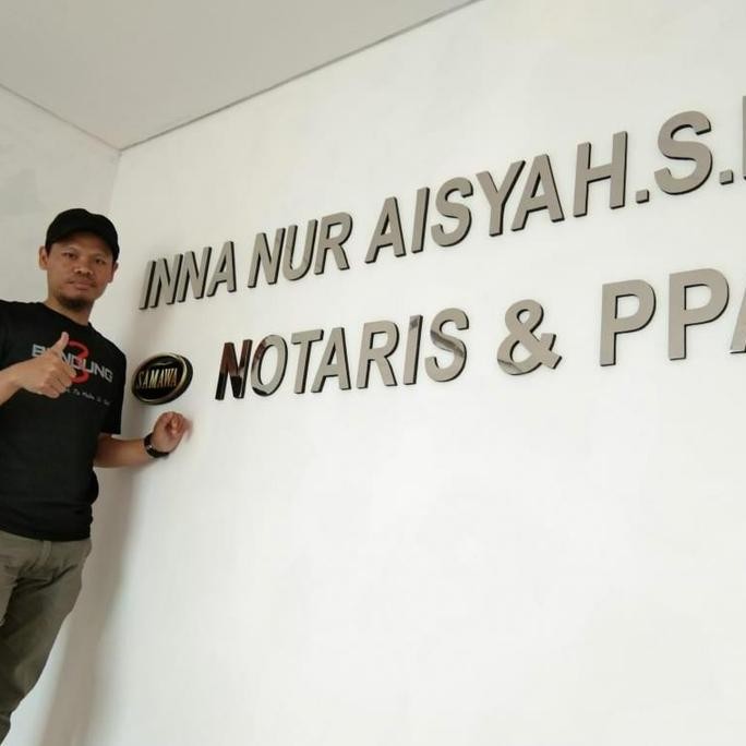 Huruf Angka Logo Stainless spon