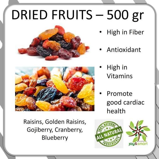 

Joy Smart Healthy Life Mixed Dried Fruit 500 Gr Snack Buah Kering