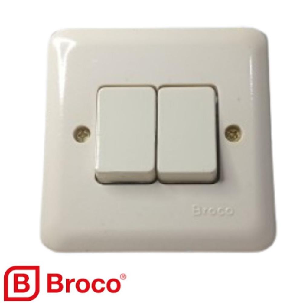 Broco saklar seri 2 / saklar broco / saklar ganda broco / saklar seri 2