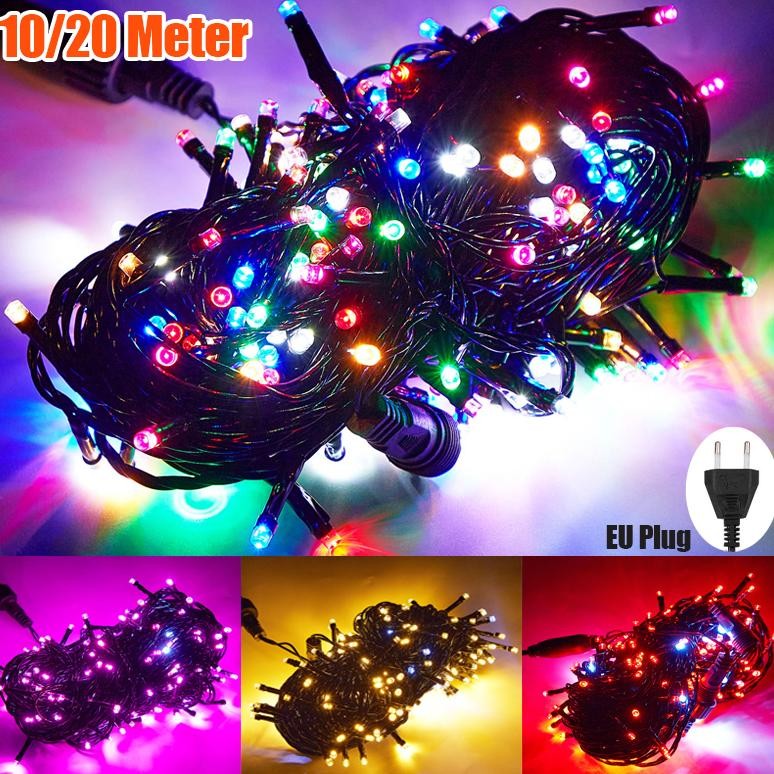 Anbolt Lampu Hias Agustusan 10 / 20 Meter Lampu Kelap Kelip Lampu Tumblr Rainbow Lampu Outdoor Water