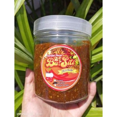 

SAMBAL SAMBEL PECEL BU SITI KHAS KEDIRI KEMASAN BOTOL 500 GR