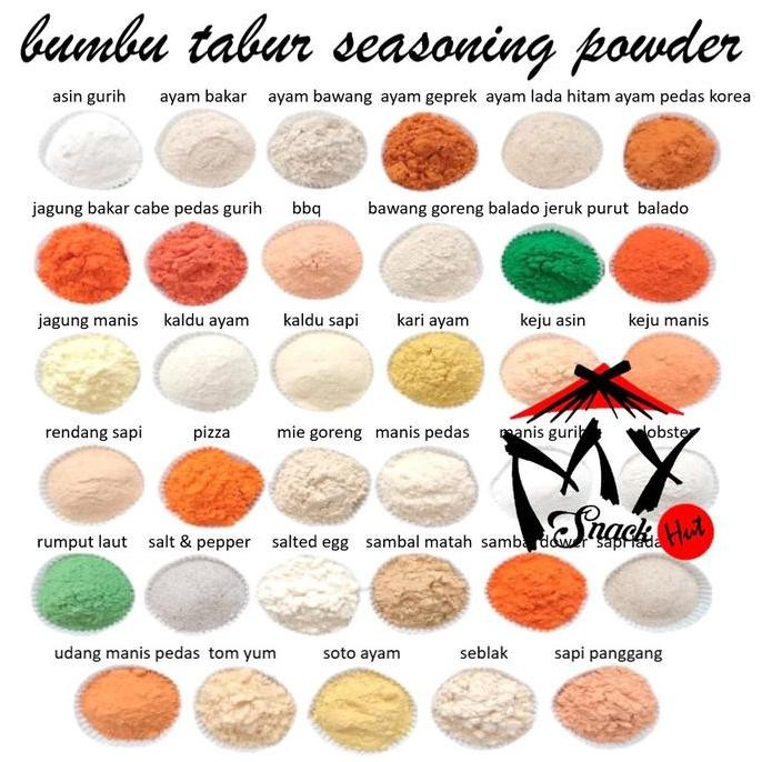 

BUMBU TABUR 500GR BUBUK PERISA SNACK KENTANG JAG BAKAR MANIS JERUK PURUT KEJU ASIN SHIHLIN TAHU