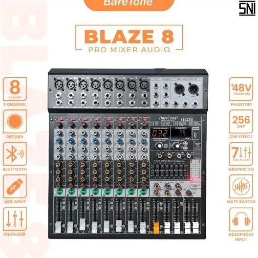Mixer Audio Baretone Blaze 8 Profesional Mixer 8 Channel Original