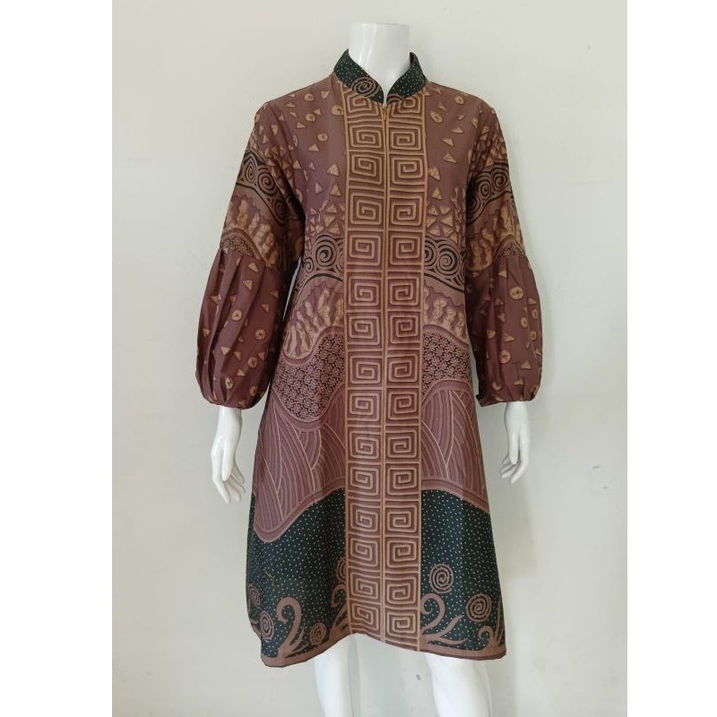 Tunik batik solo bahan katun sanforis / batik solo / batik sragen / batik halus bahan katun premium 