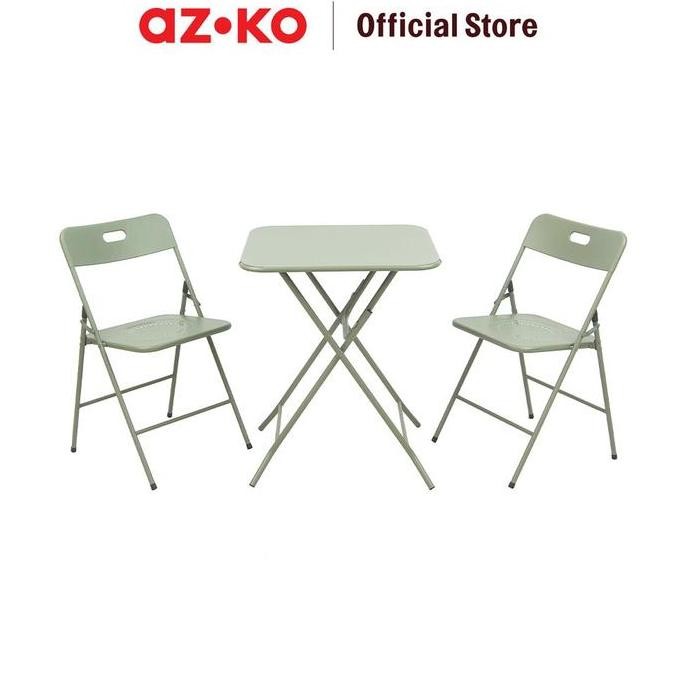 SOLEIL LITO SET KURSI & MEJA TERAS LIPAT - HIJAU