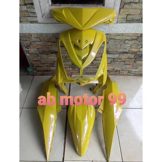 cover body full halus yamaha mio soul karbu warna kuning lembayung